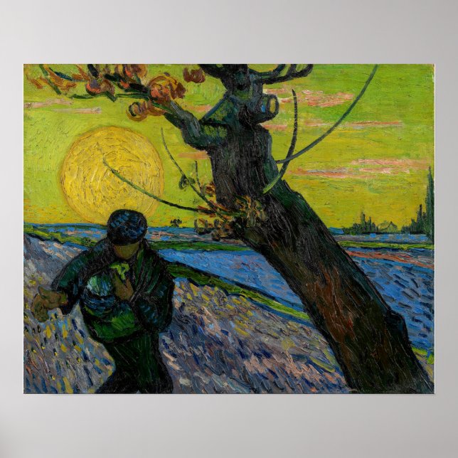 Póster Vincent van Gogh - El sembrador (Frente)
