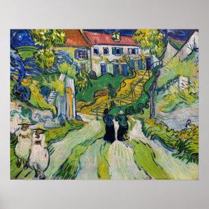 Póster Vincent van Gogh - Escalera en Auvers