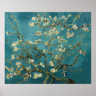 Póster Vincent Van Gogh - Floreciente árbol de almendros