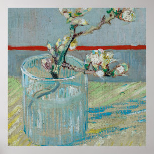 Póster Vincent Van Gogh - Floreciente rama de almendras