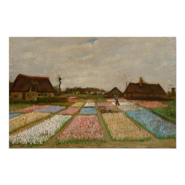 Póster Vincent van Gogh  Flower Beds in Holland, c. 1883 (Anverso)