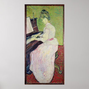 Póster Vincent van Gogh   Gacheta marguerita en el piano