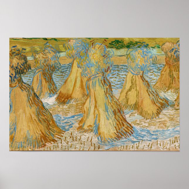 Póster Vincent van Gogh - Gavillas de Trigo (Frente)