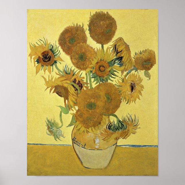 Póster Vincent van Gogh | Girasoles, 1888 (Frente)