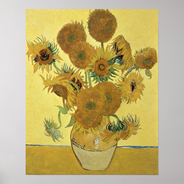Póster Vincent van Gogh | Girasoles, 1888 (Frente)