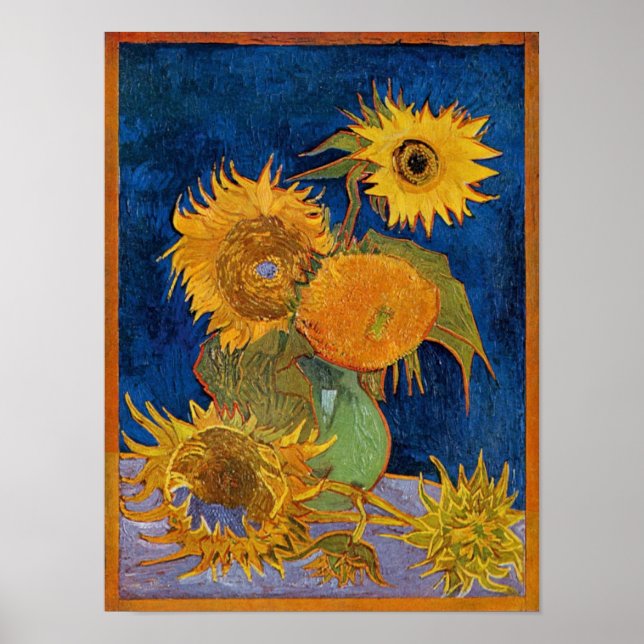 Póster Vincent Van Gogh - Girasoles, 2da Versión (Frente)