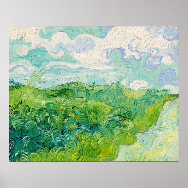 Póster Vincent van Gogh - Green Wheat Field, Auvers (Frente)