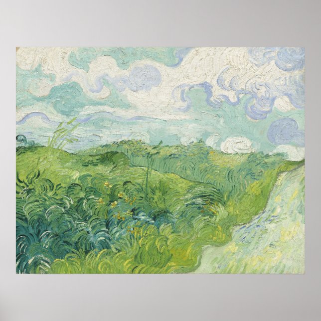Póster Vincent van Gogh Green Wheat Fields, Auvers (Frente)