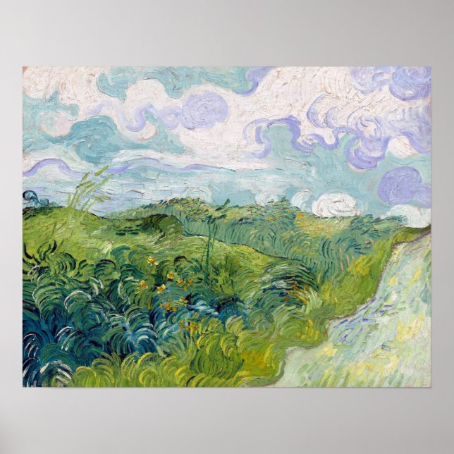 Póster Vincent van Gogh Green Wheat Fields, Auvers (Frente)