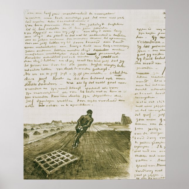 Póster Vincent van Gogh | Hombre tirando de una flecha (Frente)