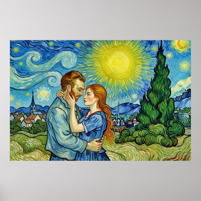 Póster Vincent Van Gogh in love -- WONKY ART (Frente)