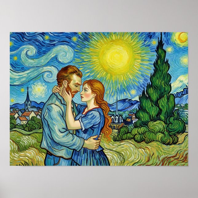 Póster Vincent Van Gogh in love -- WONKY ART (Frente)