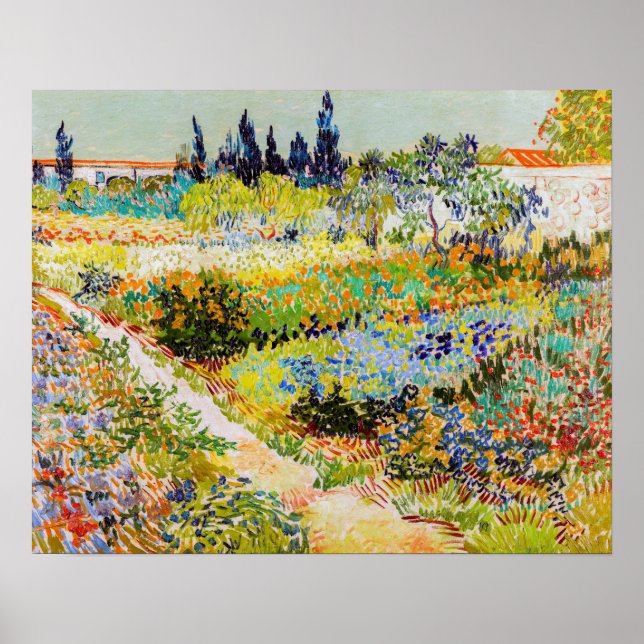 Póster Vincent van Gogh - Jardín de Arles (Frente)