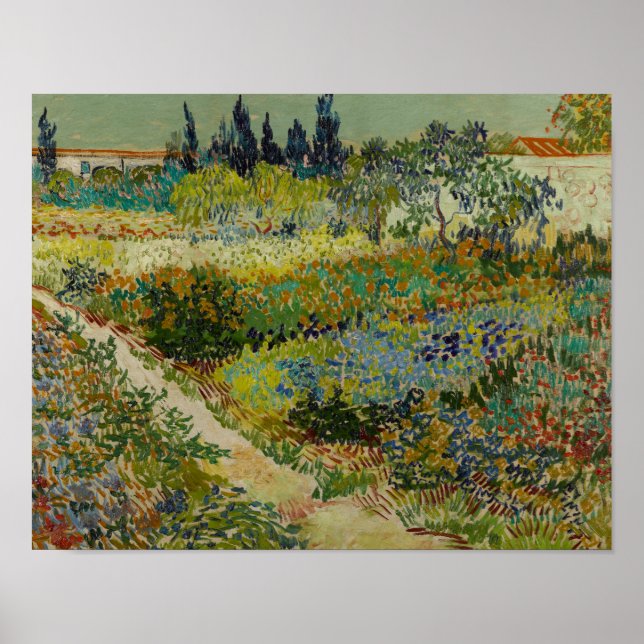 Póster Vincent van Gogh - Jardín de Arles (Frente)