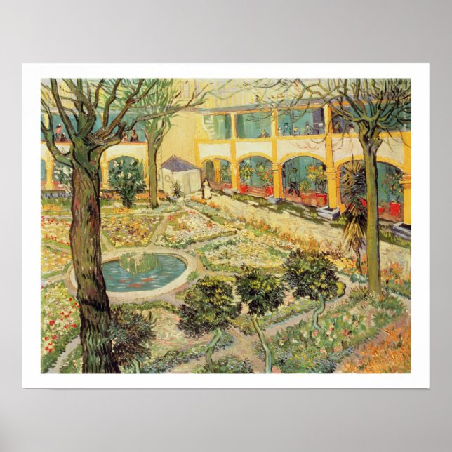 Póster Vincent van Gogh | Jardín de Asilo de Arles (Frente)