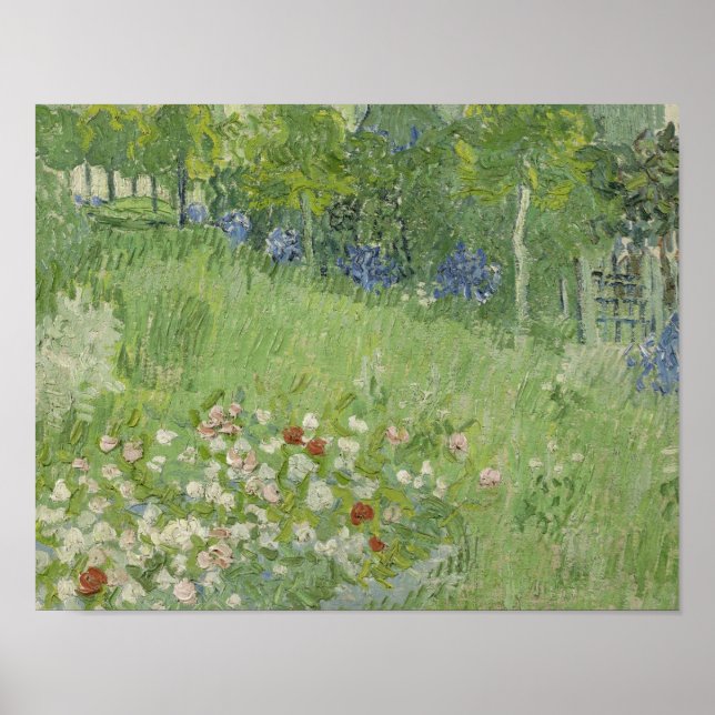 Póster Vincent van Gogh - Jardín de Daubigny (Frente)