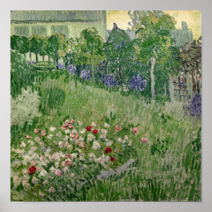Póster Vincent van Gogh jardín del   Daubigny, 1890