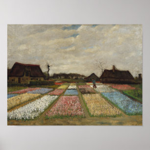 Póster Vincent van Gogh -  Jardines de flores en Holanda