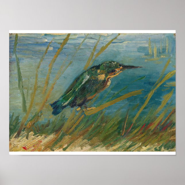 Póster Vincent Van Gogh - Kingfisher junto al río (Frente)