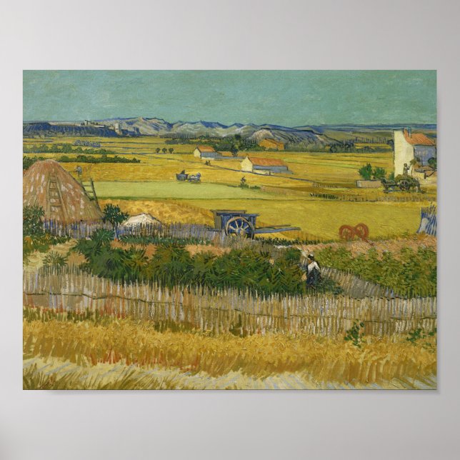 Póster Vincent van Gogh - La cosecha (Frente)
