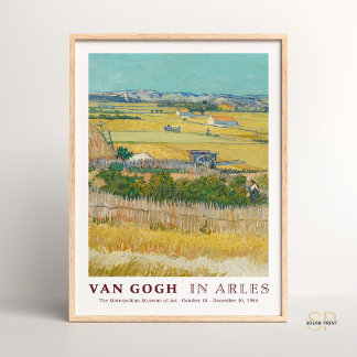 Póster Vincent van Gogh La Crau cerca de Arles Art Print