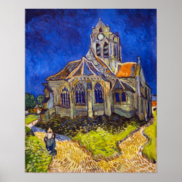 Póster Vincent van Gogh - La Iglesia de Auvers