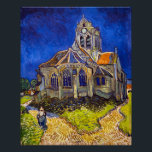 Póster Vincent van Gogh - La Iglesia de Auvers<br><div class="desc">Iglesia de Auvers / l'Eglise à Auvers-sur-oise por Vincent Van Gogh en 1890</div>
