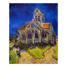 Póster Vincent van Gogh - La Iglesia de Auvers