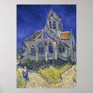 Póster VINCENT VAN GOGH - La iglesia de Auvers 1890