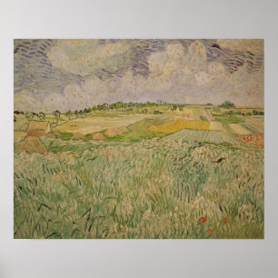 Póster Vincent van Gogh   La llanura en Auvers, 1890