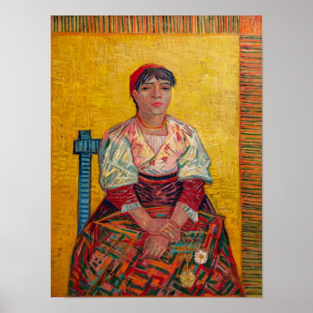 Póster Vincent Van Gogh - La mujer italiana (Frente)