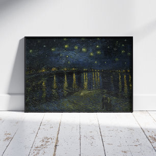 Póster Vincent Van Gogh, La noche estrellada sobre el Ród