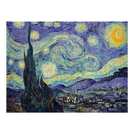 Póster Vincent Van Gogh La Noche Starry