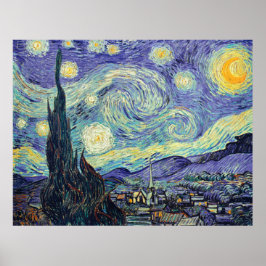 Póster Vincent Van Gogh La Noche Starry