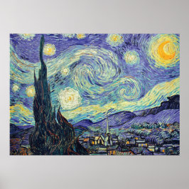 Póster Vincent Van Gogh La Noche Starry