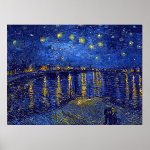 Póster Vincent Van Gogh, La pintura La noche estrellada