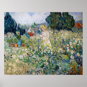 Póster Vincent van Gogh - La señorita Gachet en su jardín