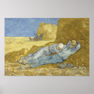 Póster Vincent van Gogh - La Siesta (después de Millet)