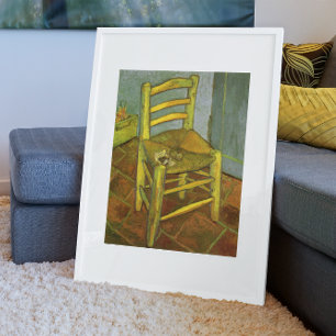 Póster Vincent van Gogh - La silla de Vincent con su pipa