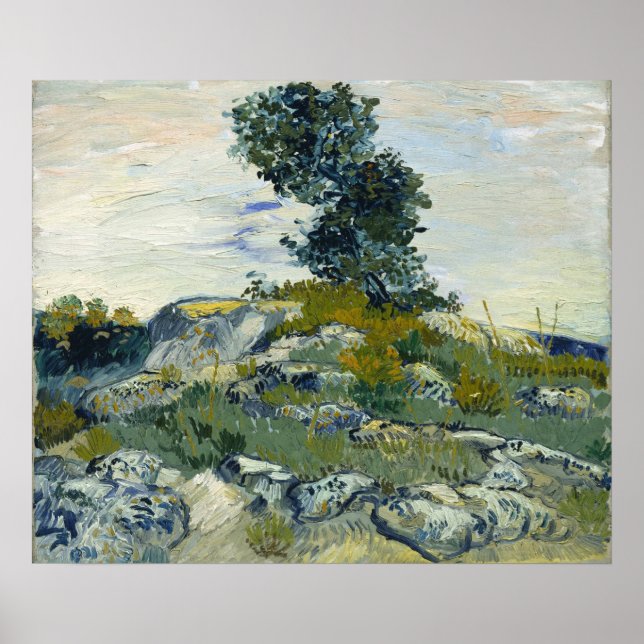 Póster Vincent van Gogh Las Rocas (Frente)