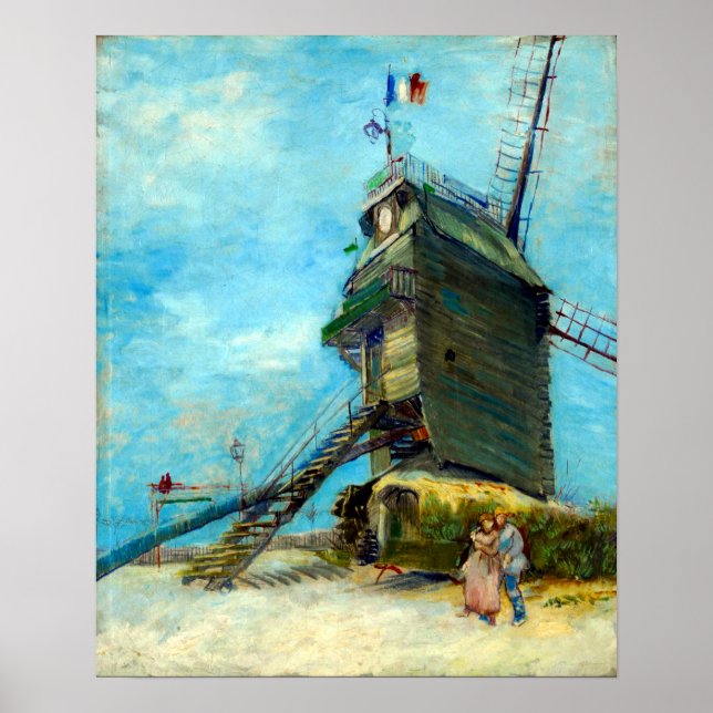 Póster Vincent van Gogh Le Moulin de la Galette (Frente)
