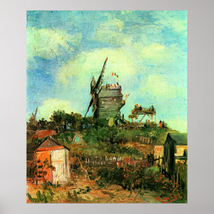 Póster Vincent van Gogh, Le Moulin de la Galette 3,
