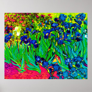 Póster Vincent Van Gogh - Lirios - Amante de las Flores A