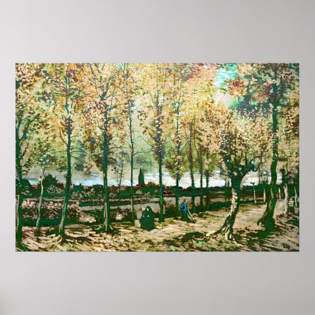 Póster Vincent Van Gogh - Los álamos de Nuenen (Frente)