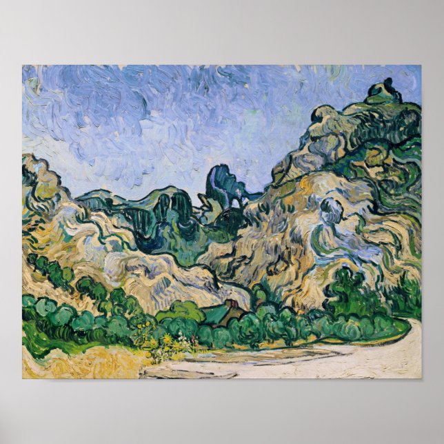Póster Vincent van Gogh | Los Alpilles, 1889 (Frente)