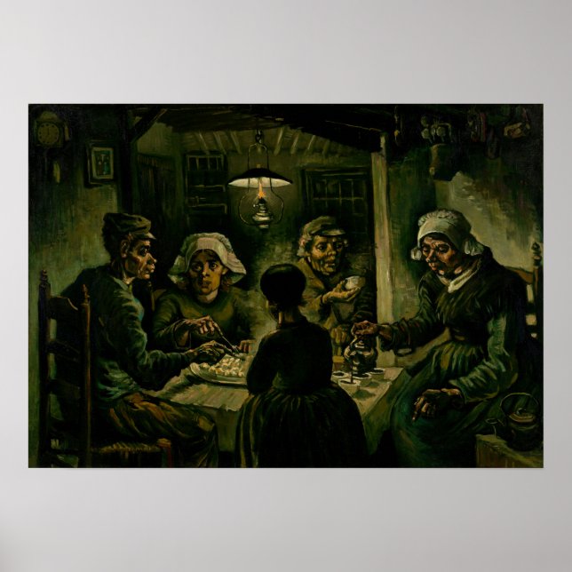 Póster Vincent van Gogh - Los comedores de papa (Frente)