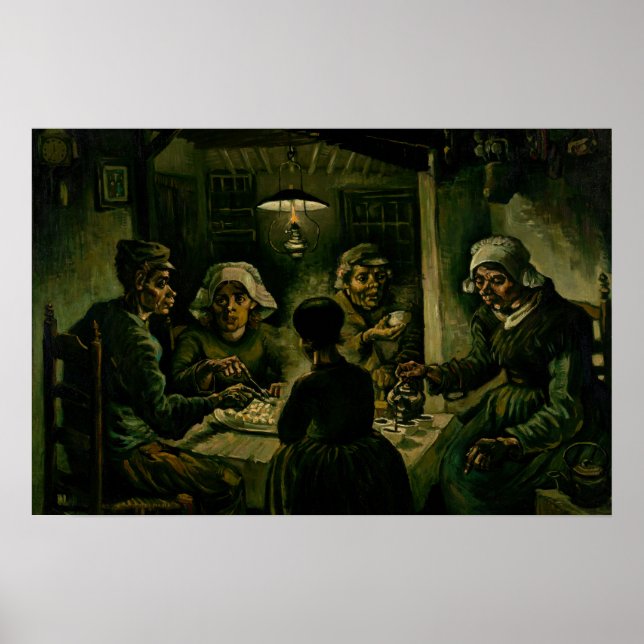 Póster Vincent van Gogh - Los comedores de patatas (Frente)