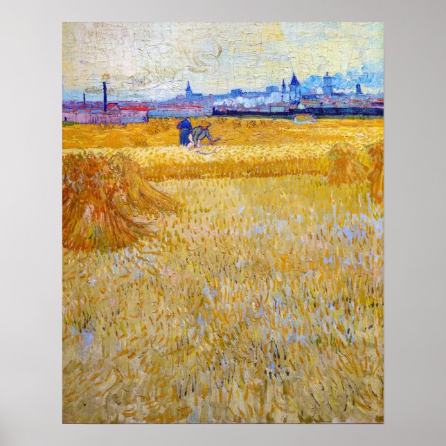 Póster Vincent van Gogh - Los cosechadores (Frente)