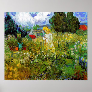 Póster Vincent Van Gogh - Marguerite Gachet en el jardín