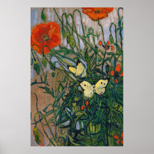Póster Vincent van Gogh - Mariposas y Papas